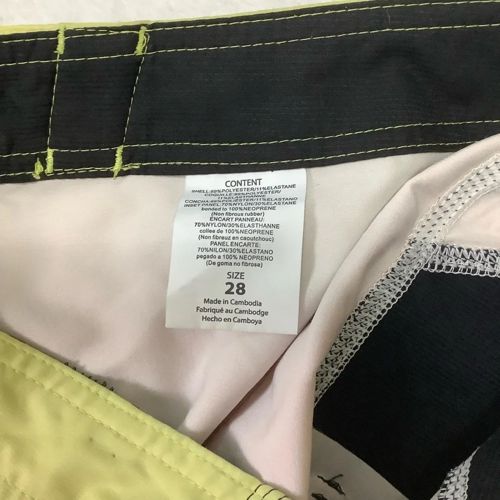 O’Neill Superfreak Striped Boardshorts Sz 28 Orange Teal Yellow